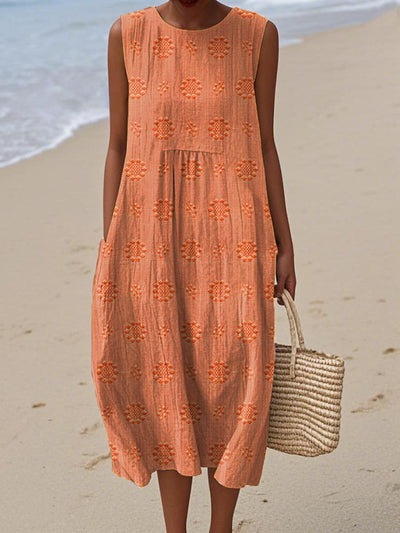 Ariana Summer Dress with Embroidered Pocket