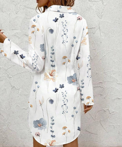 Mini dress with fresh floral print and sleeveless design