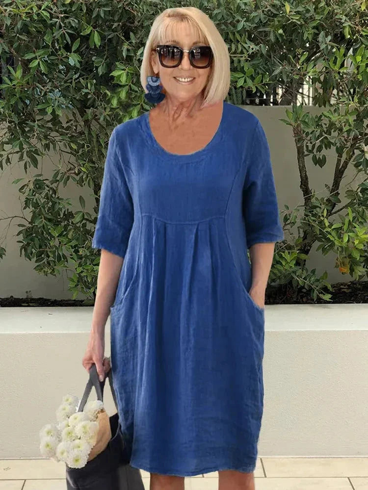 Renee | Midi Dress Tunic with Pockets