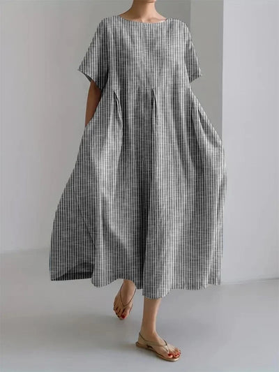 BIANCA  Casual Long Dress with Comfortable Cut and Retro Style for Everyday Wear