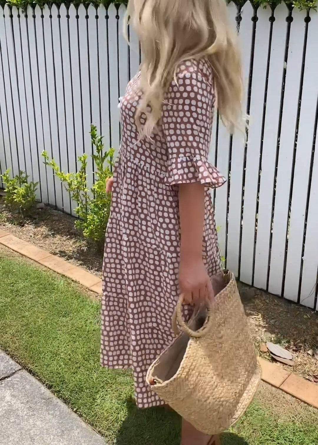 Zora Short Sleeved Midi Dress