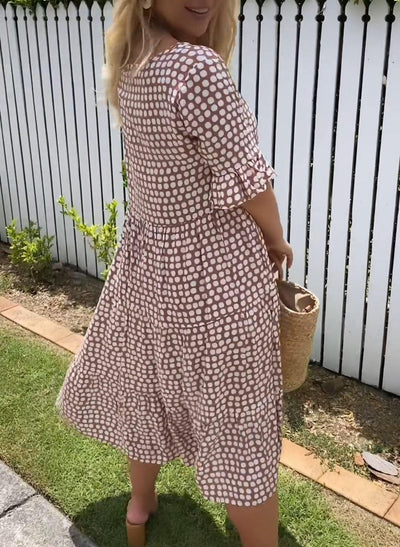 Zora  Short Sleeved Midi Dress