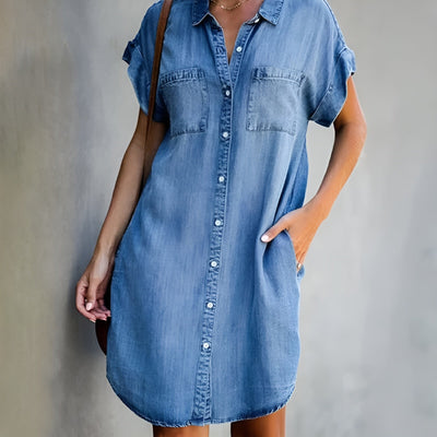 Diane Loose Shirt Dress with Buttons