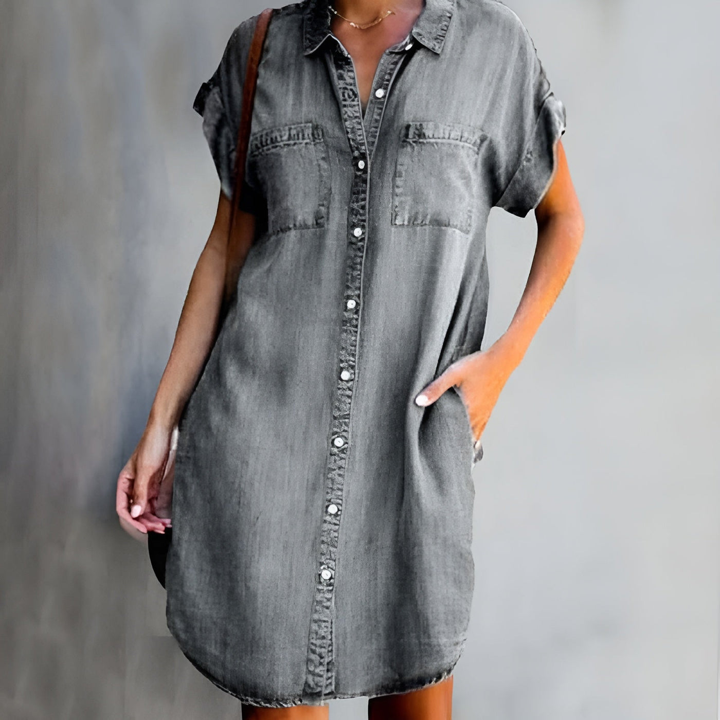 Diane Loose Shirt Dress with Buttons