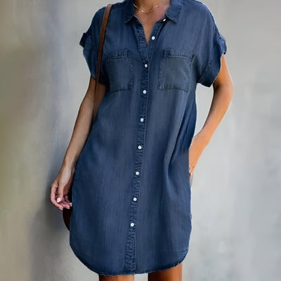Diane Loose Shirt Dress with Buttons