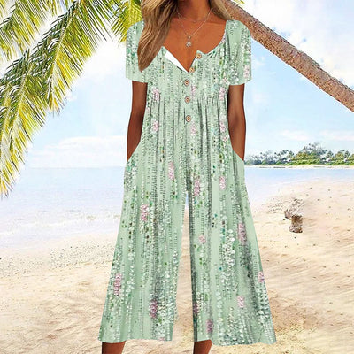 Fresh Green Side Pocket Jumpsuit