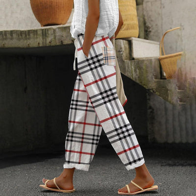 Classic Checkered Trousers with Pockets