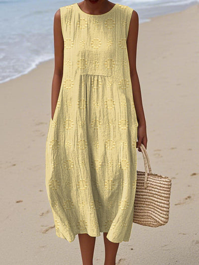 Ariana Summer Dress with Embroidered Pocket