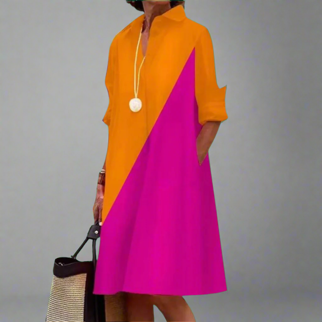 Eska  Gradient 3D Printed Mid-Calf Dress