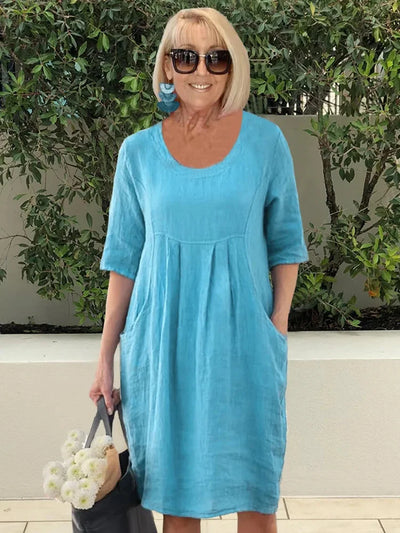 Renee | Midi Dress Tunic with Pockets