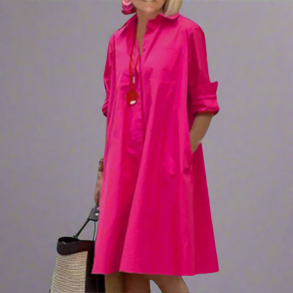 Indigo  Women's Long Sleeve Shirt Dress