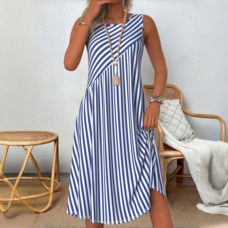 Miel Briz Dress with Stripes