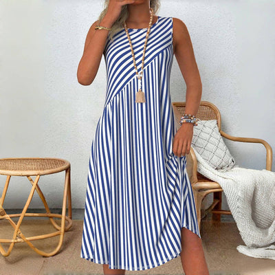 Miel Briz Dress with Stripes