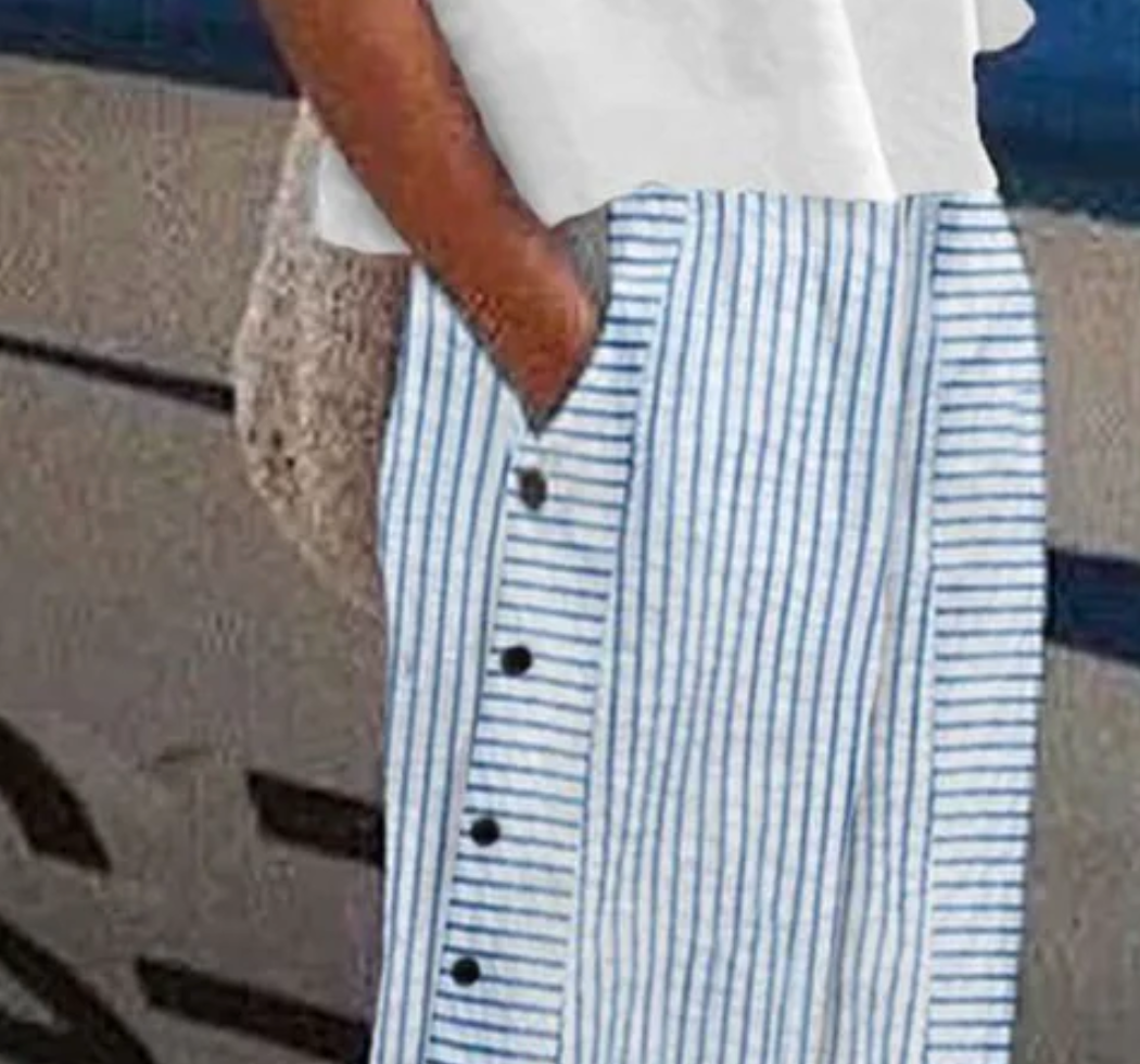 Popular Blue Trousers with Side Pockets