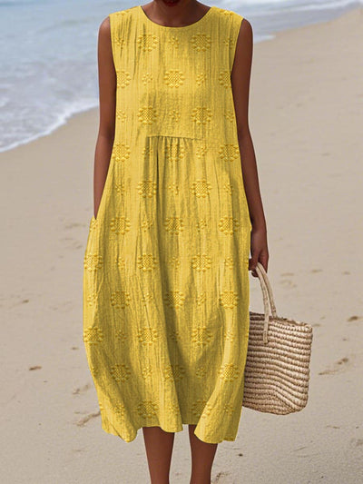 Ariana Summer Dress with Embroidered Pocket