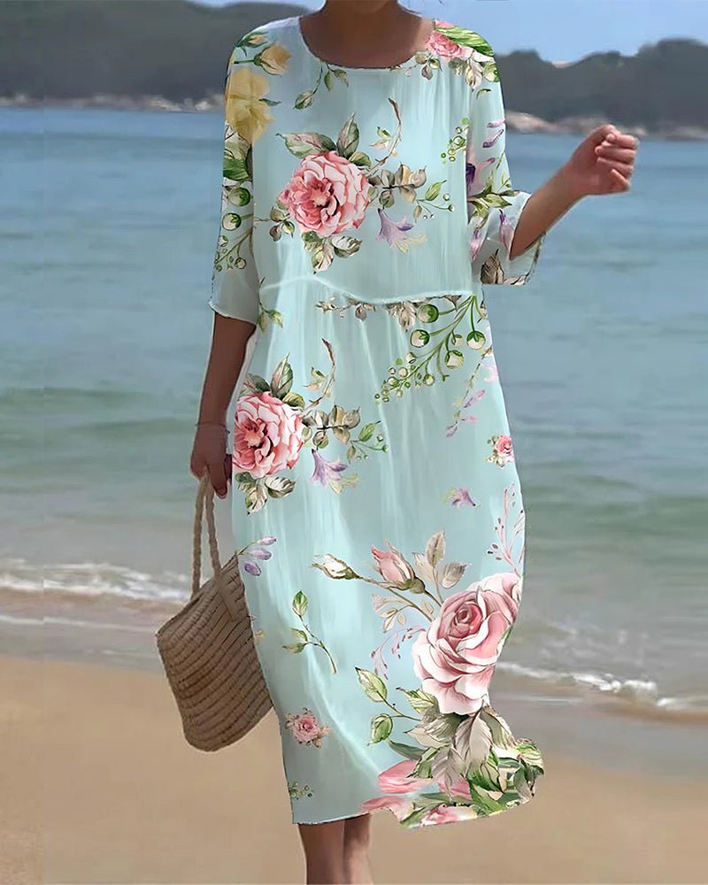 Keely Sunset Floral Dress