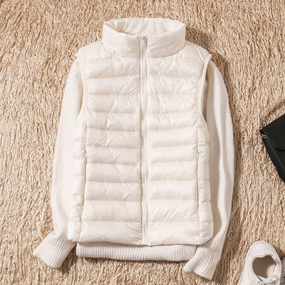Amira | Lightweight Down Gilet with Pleat Detail