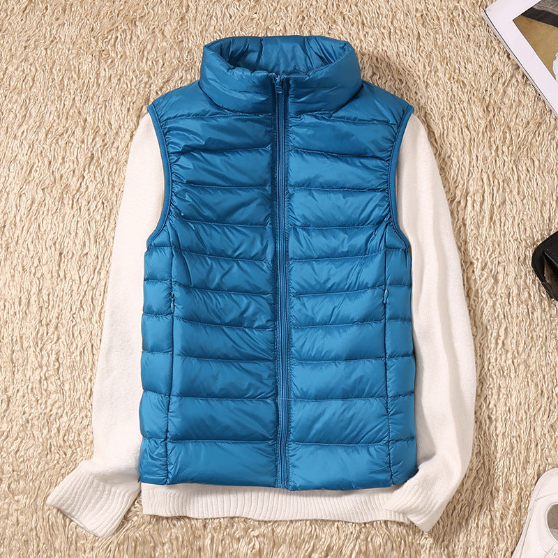 Amira | Lightweight Down Gilet with Pleat Detail