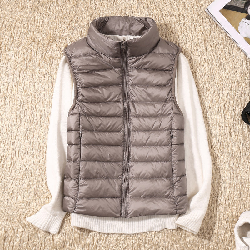 Amira | Lightweight Down Gilet with Pleat Detail
