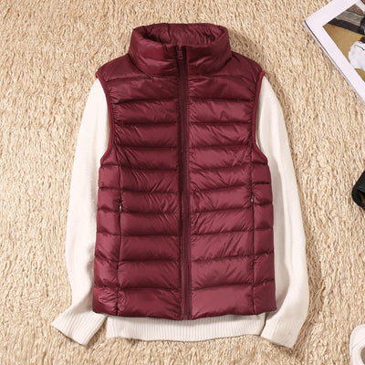 Amira | Lightweight Down Gilet with Pleat Detail