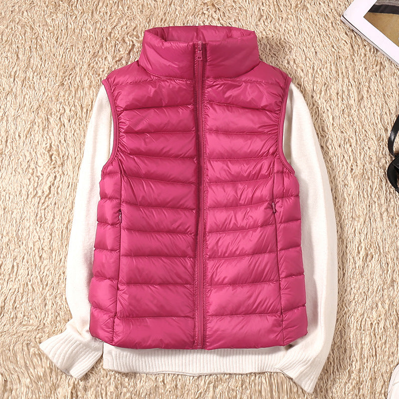 Amira | Lightweight Down Gilet with Pleat Detail