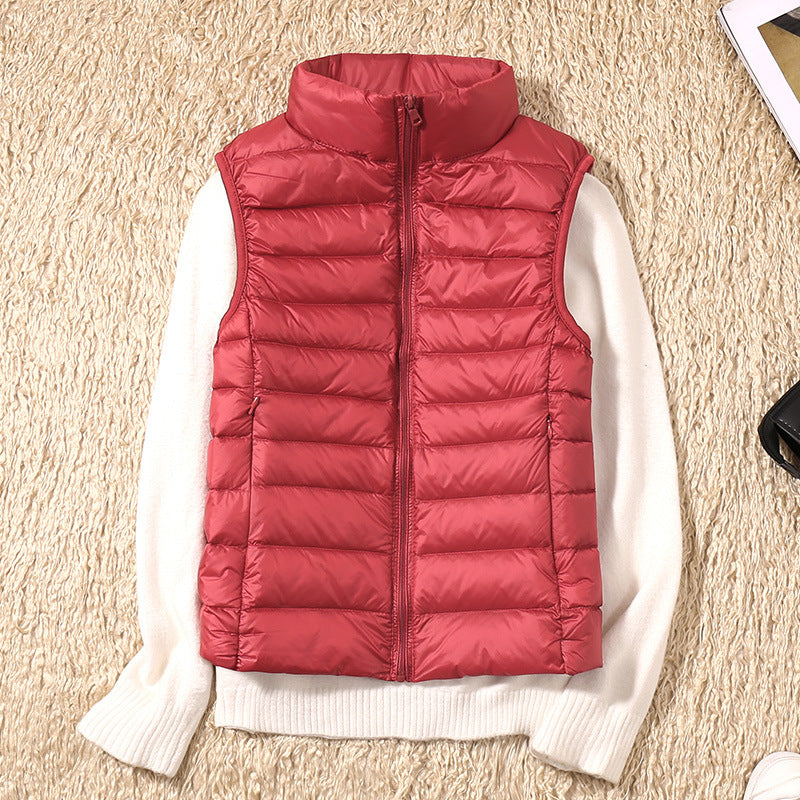 Amira | Lightweight Down Gilet with Pleat Detail