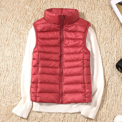 Amira | Lightweight Down Gilet with Pleat Detail