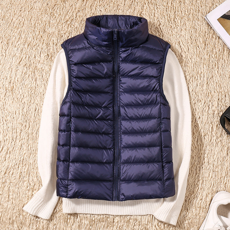 Amira | Lightweight Down Gilet with Pleat Detail