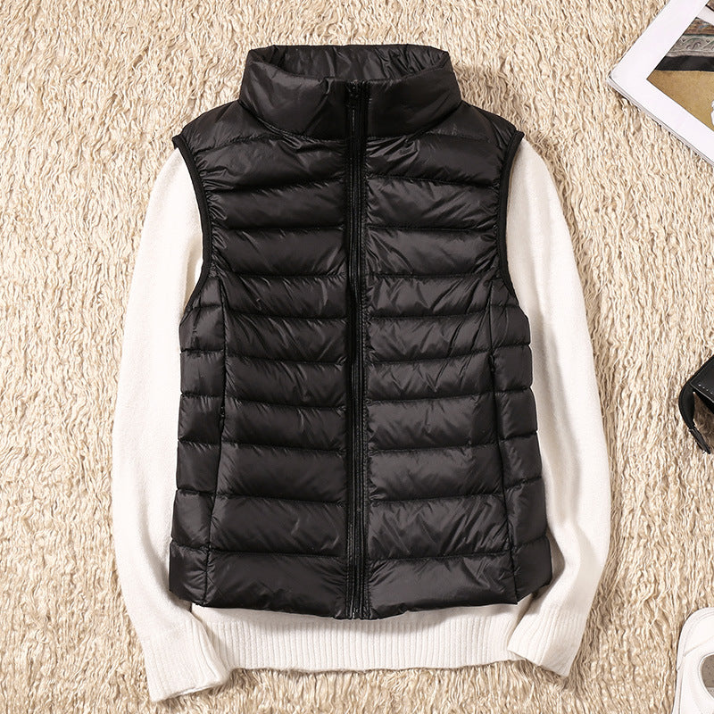 Amira | Lightweight Down Gilet with Pleat Detail