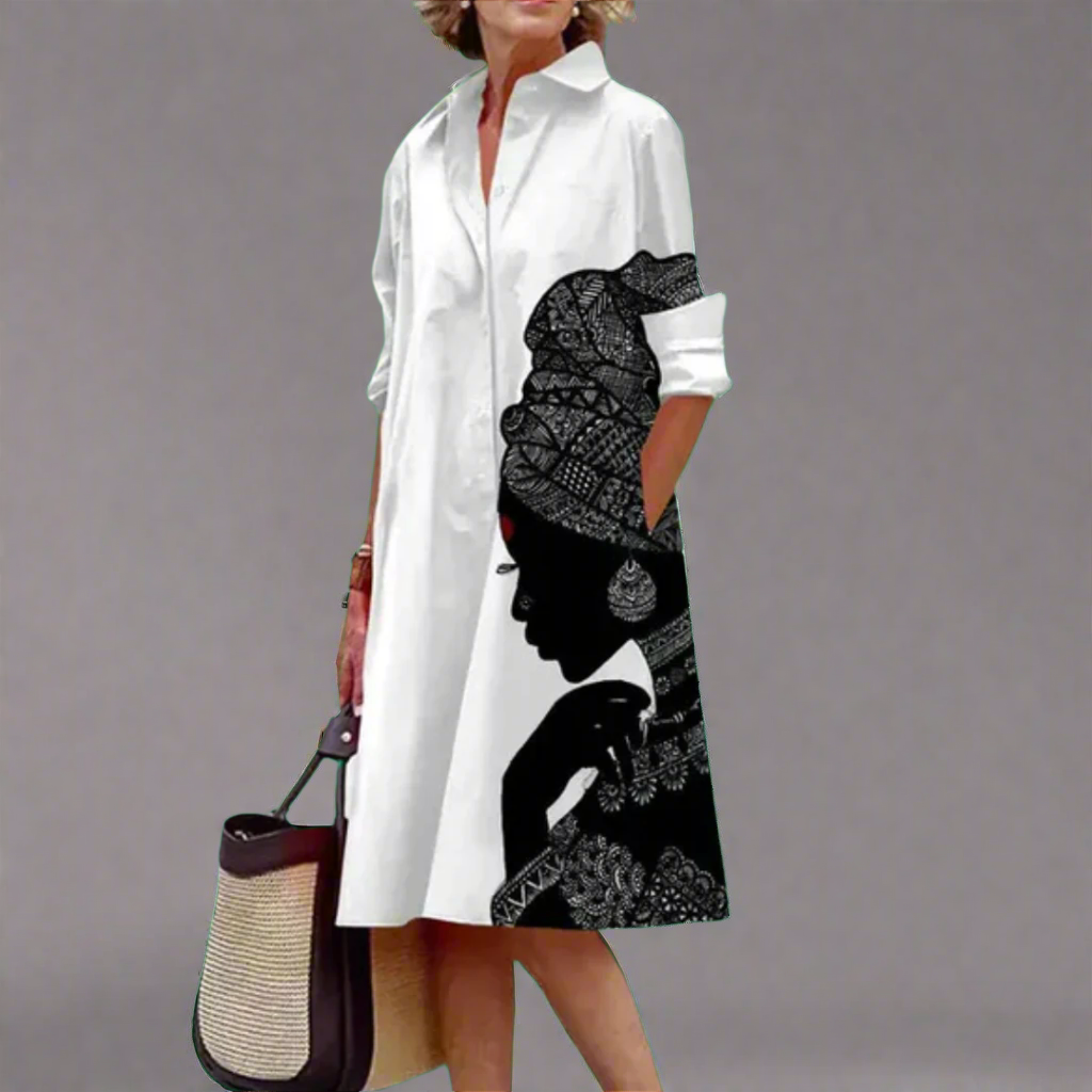 Revel Women's Character Art Pattern Knee-Length Dress