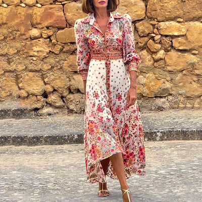 Maxi dresses with elegant floral print