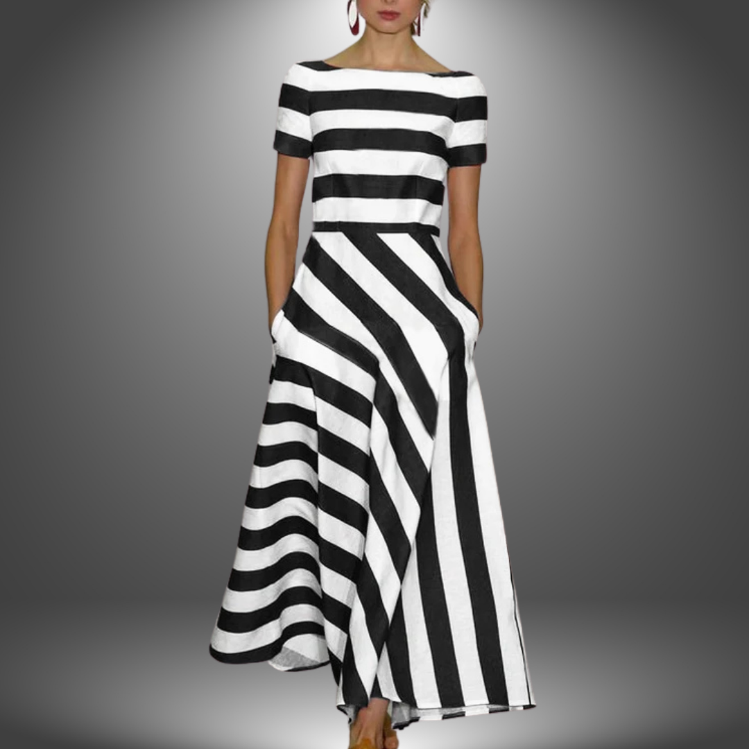 Nicole  Handmade Long Striped Dress