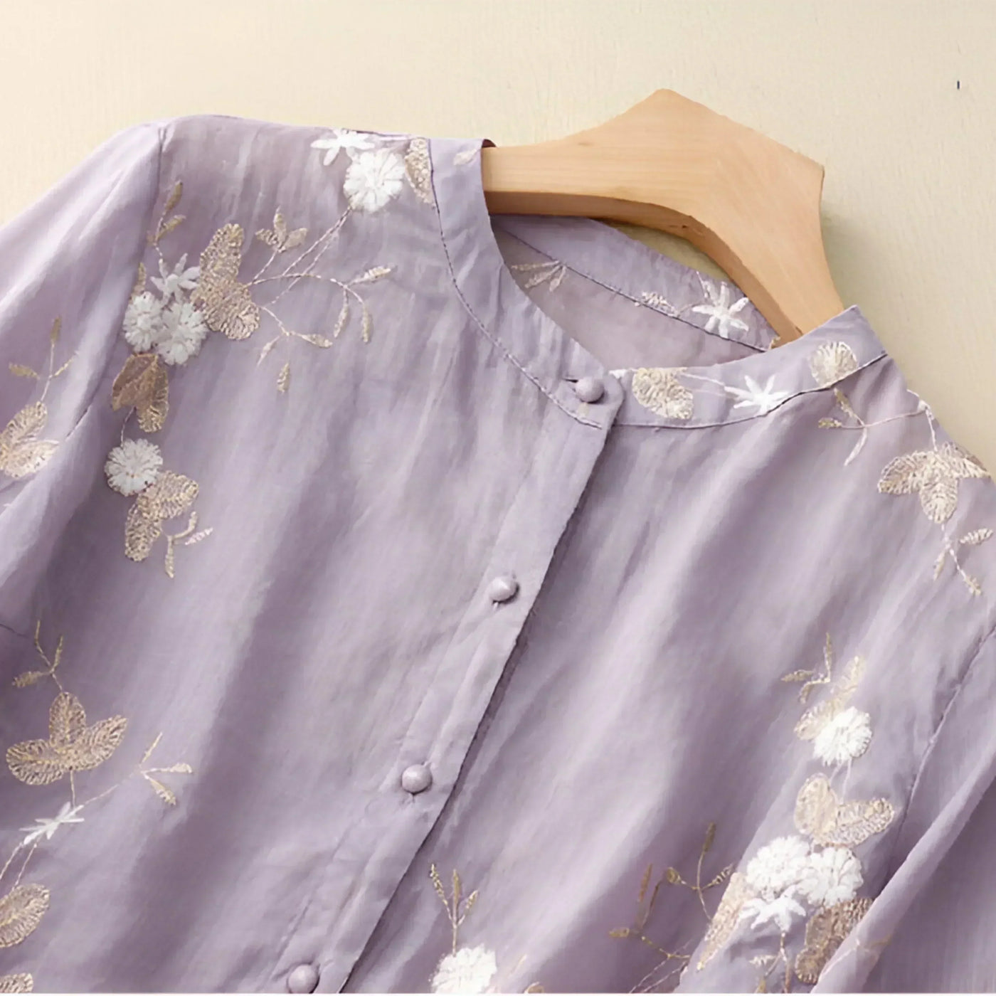 Celest | Floral Embroidered Cotton Top