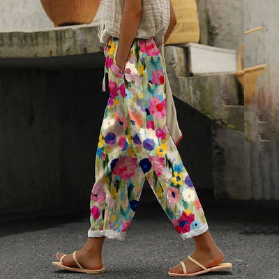 Attractive Print Side Pocket Trousers