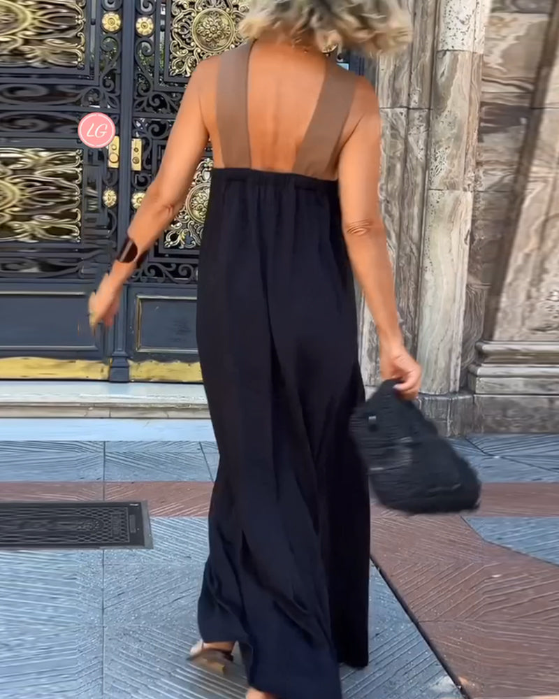 Nicole  Stylish Crossover Neckline Dress