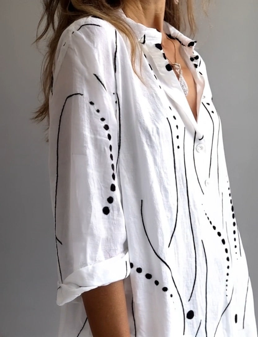 White Basic Long Sleeve T-Shirt