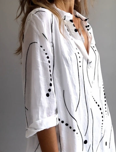 White Basic Long Sleeve T-Shirt