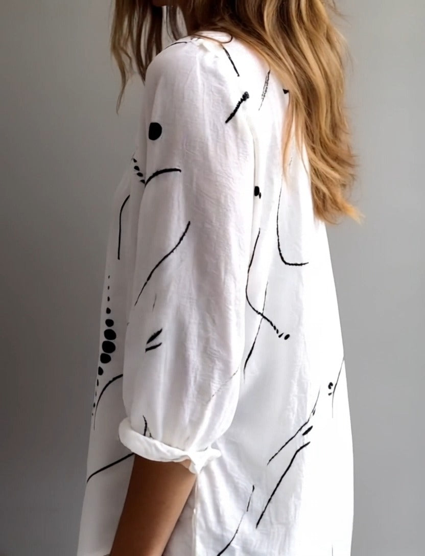White Basic Long Sleeve T-Shirt