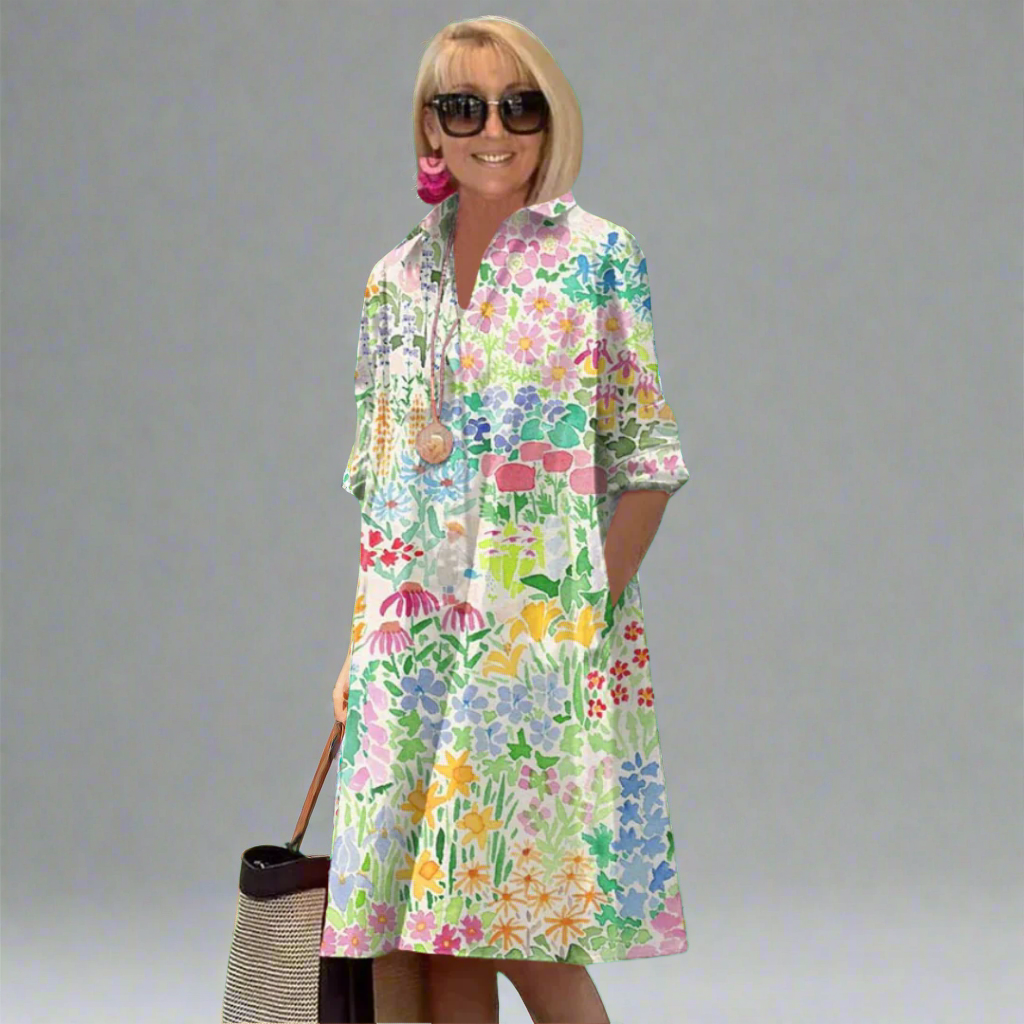 Eira  Lightweight Floral Print Summer Dress