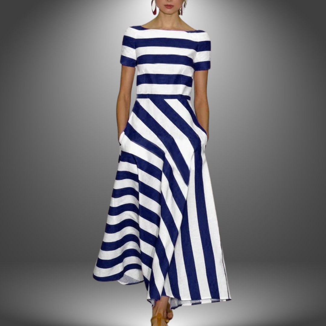 Nicole  Handmade Long Striped Dress