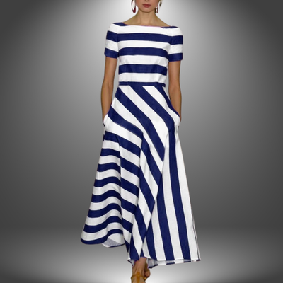 Nicole  Handmade Long Striped Dress