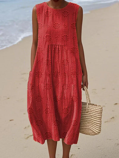 Ariana Summer Dress with Embroidered Pocket
