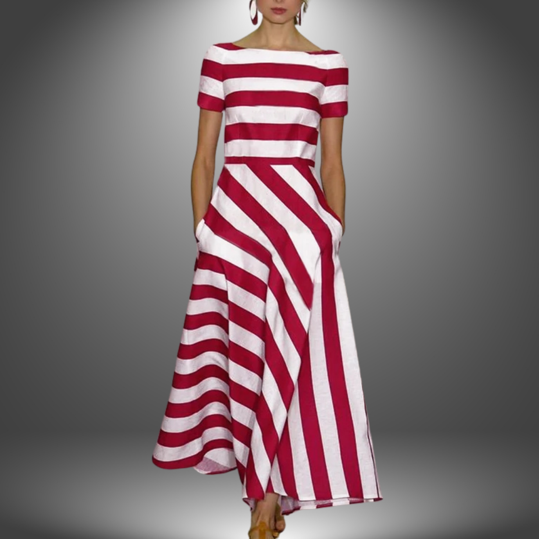 Nicole  Handmade Long Striped Dress
