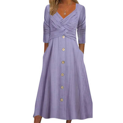 Riham Elegant mauve-covering dress
