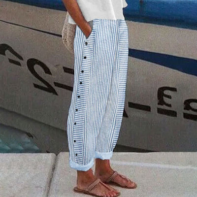 Popular Blue Trousers with Side Pockets