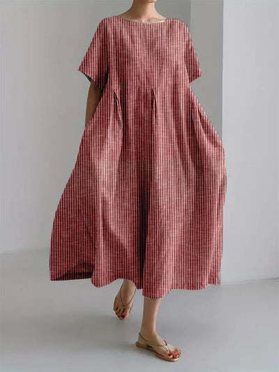 BIANCA  Casual Long Dress with Comfortable Cut and Retro Style for Everyday Wear