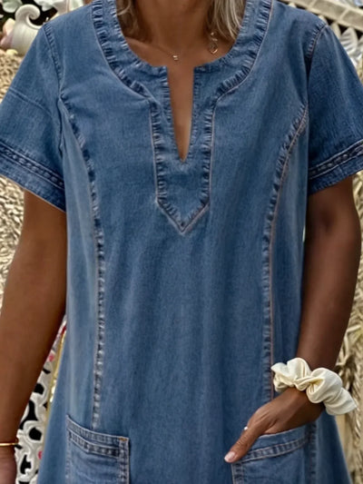 Oudal  Soft Denim Dress
