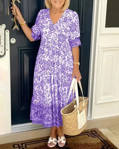 Sofia Boho Dress with V-Neck