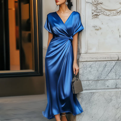 Unique Short Midi Dresses with V-Neck