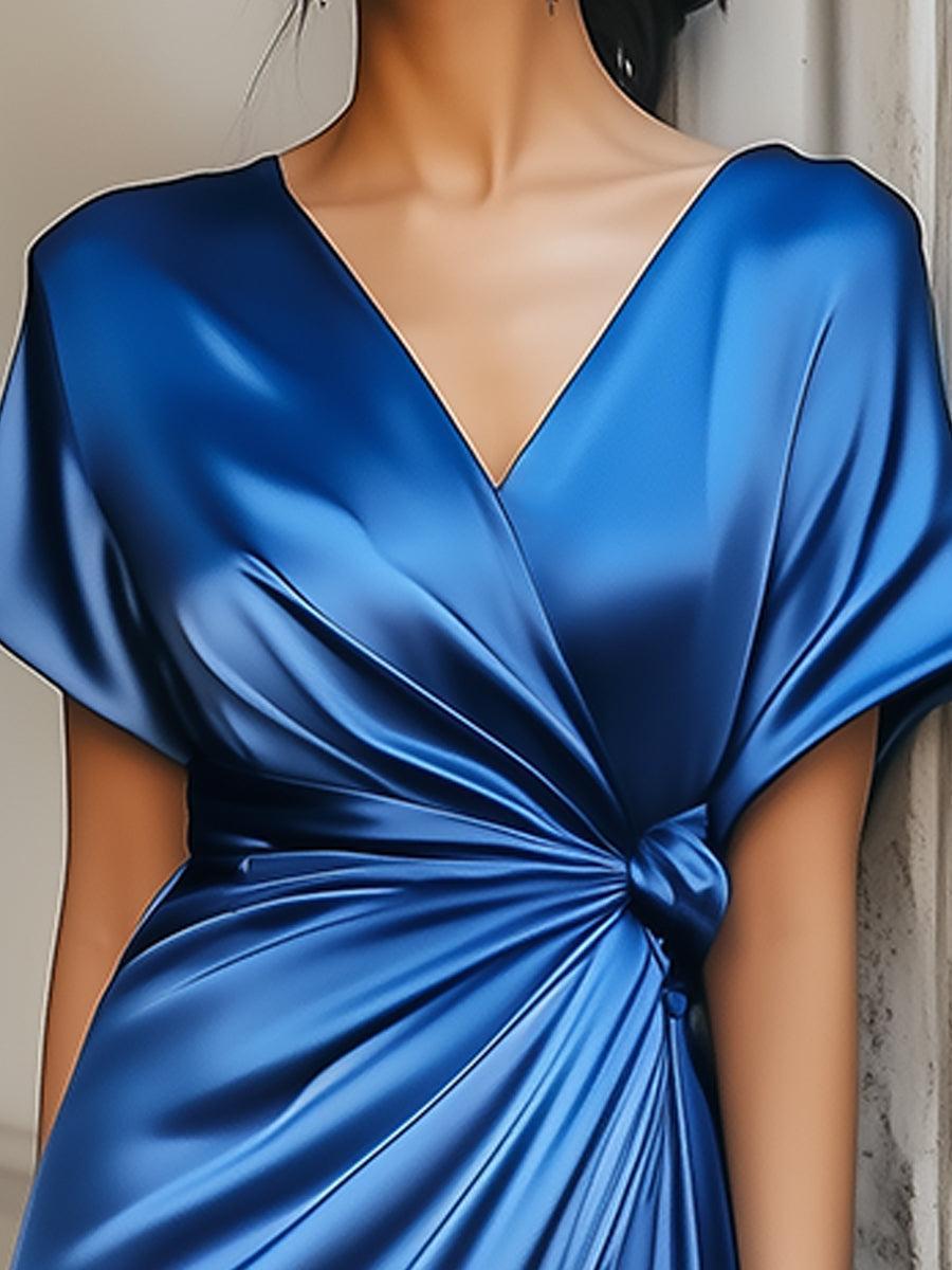 Unique Short Midi Dresses with V-Neck